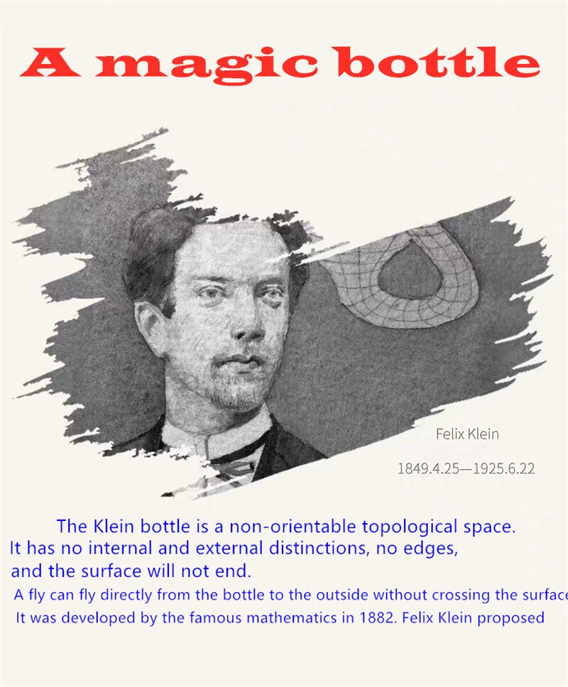 Bouteille de Klein est pas plein d'eau à quatre dimensions bouteille d'espace physique équipement expérimental