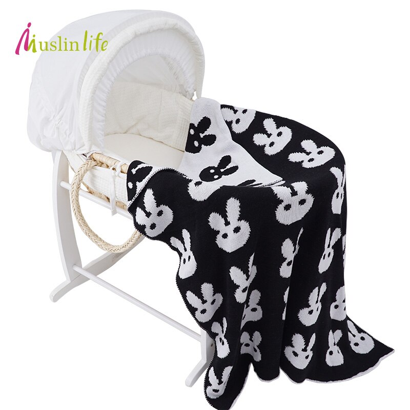 KlaringIns Katoen Gebreide Baby Blanke, herfst Winter Kinderwagen Deken Kinderen Patroon Cross/Clauds/Hart Beschikbaar 10 +