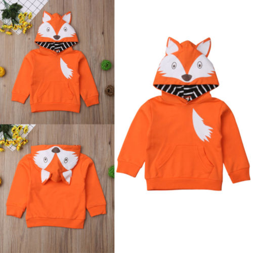 Newborn Baby Boys Girls Warm Long Sleeve Tops Outwear Hooded Coats Clothes