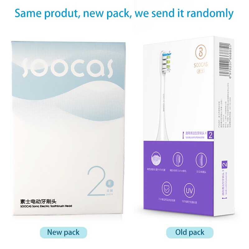 Soocas X3 X1 X5 głowica szczoteczki robić zębów oryginalna wysokiej jakości 2 sztuki i 3 kolory szczotka robić zębów zamiennik