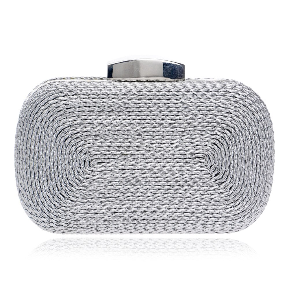 Hard Box Clutch Evening Bags Weave Womens Wedding Prom Evening Party Chain Shoulder Bags