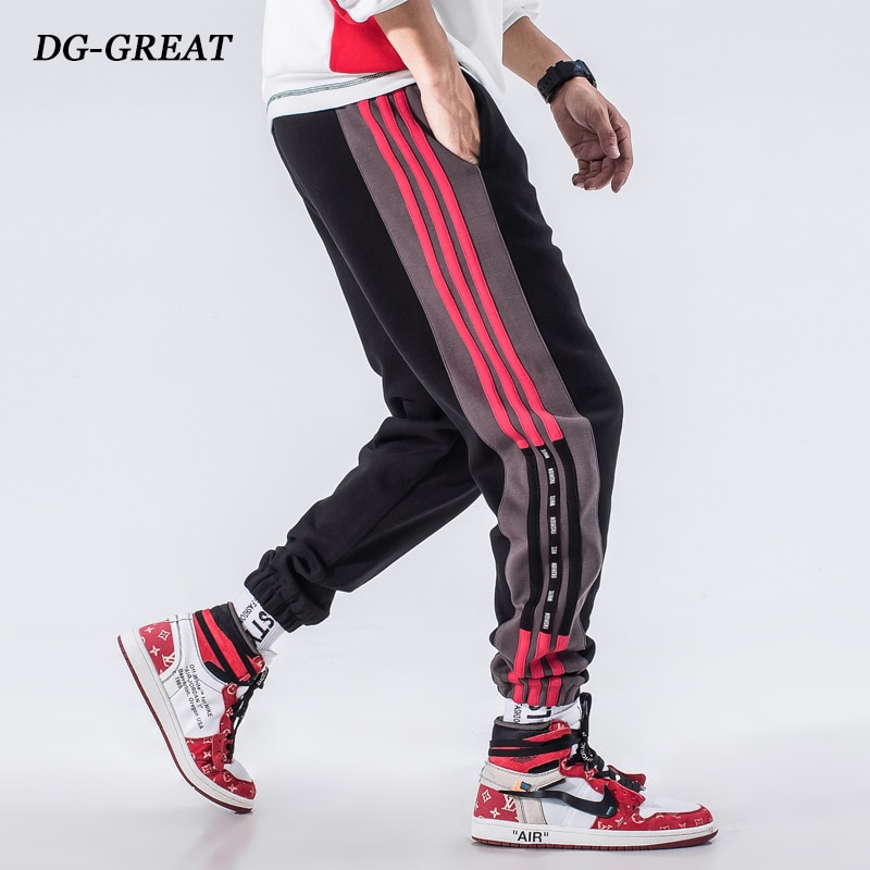Pantalon de sport pour hommes, épais Style, avec petits pieds, personnalité, joli pantalon de sport, décontracté longs, coupe Slim, en coton