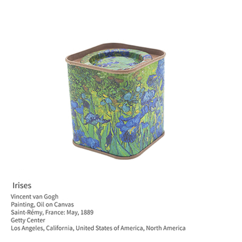 Retro Square Tin Can Empty Cube Tin Box Storage Container kit for Tea Coffee Herb Candy Chocolate Sugar Spices and Crafts: 5