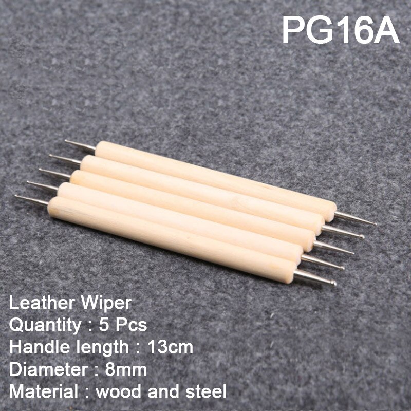 Lederen Staming Set Lederen Craft Carving Gereedschap Voor Leer Afdrukken Snijmes/Hamer/Lederen Draaibare Mes/Tool opbergdoos: Leather Wiper