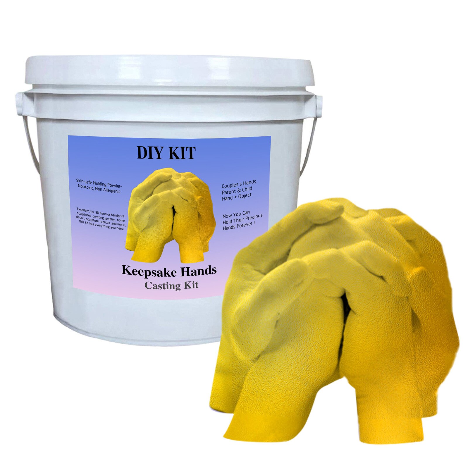 Bebé mano Kit de impresión de huella de pie barro recuerdos para bebés molde cien días de Recuerdo Diy yeso estatua de moldeo: A