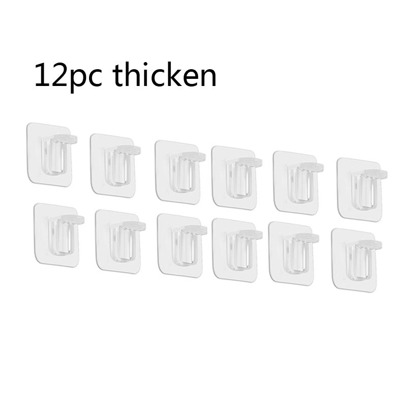 Ganchos de soporte adhesivos para estante, ganchos de pared sin clavos, para armario, 4/12 piezas: 12pcs thicken