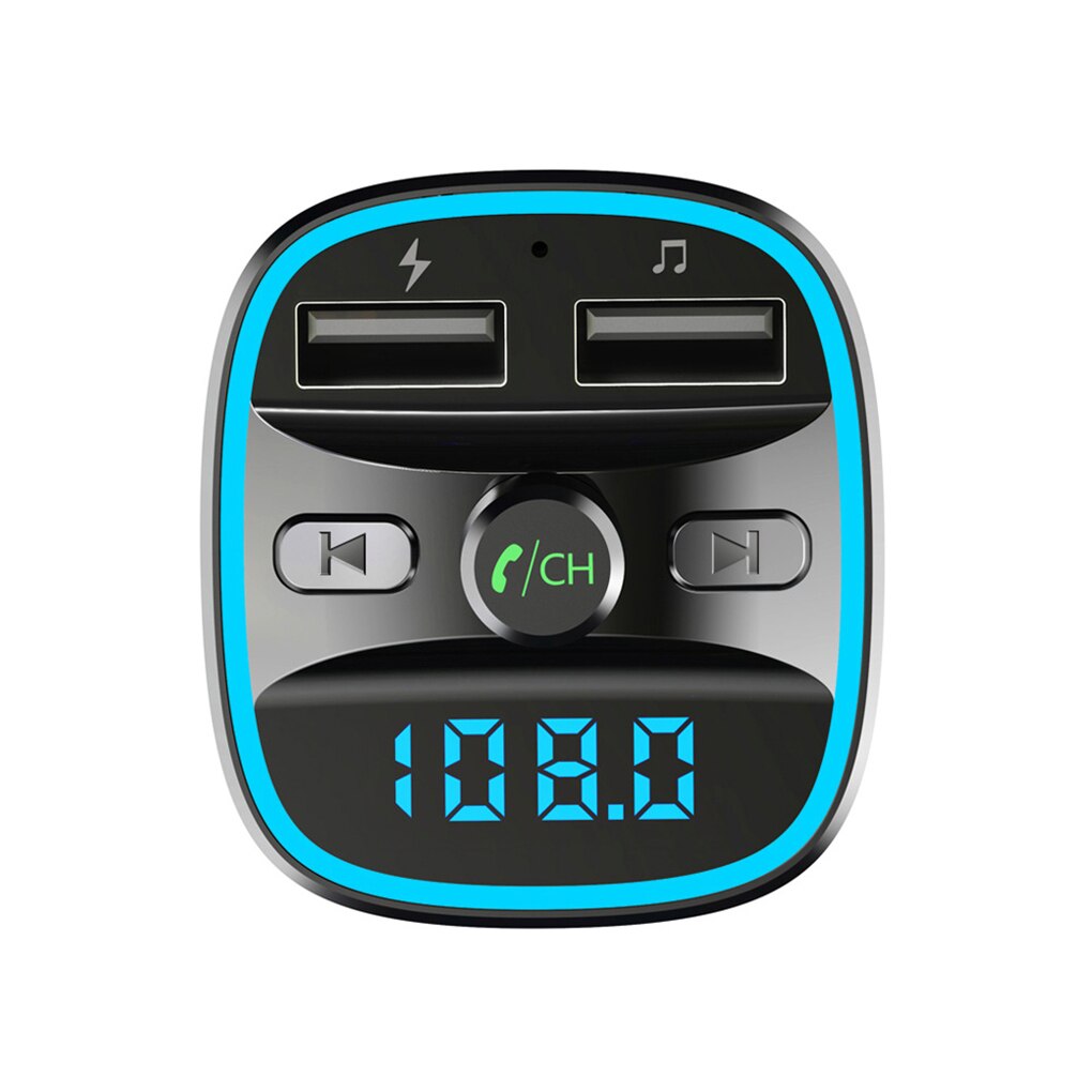 T25 Car FM Transmitter Car Charger Bluetooth MP3 Player Intelligent Voice Navigation 12-24 V In Stock