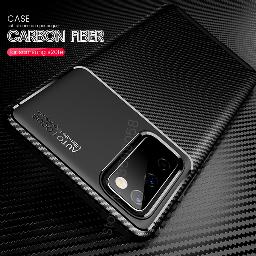 Luxury Carbon Fiber Soft TPU Silicone Bumper Case for Samsung Galaxy S20 FE S20FE 5G Coque Cover On Samsun S20 Fan Edition 6.5''