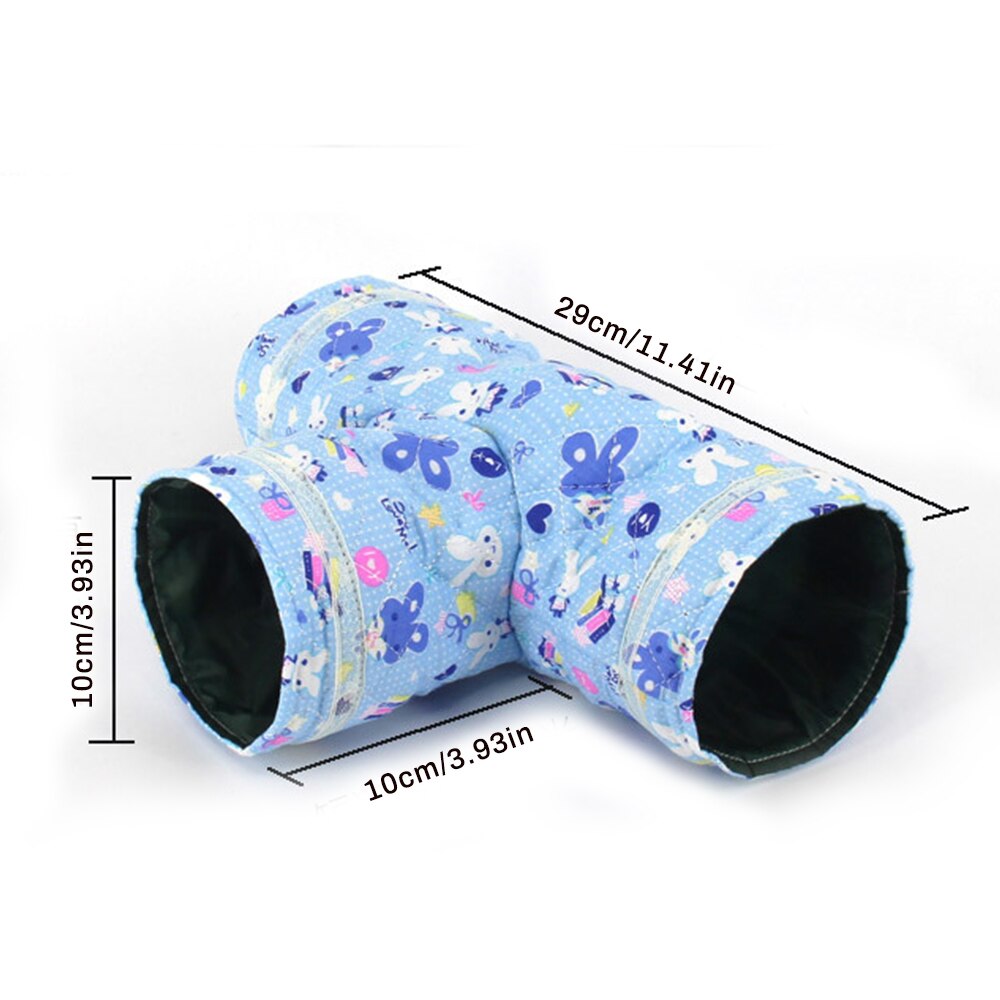 Kleine Dieren Cavia Buizen Speelgoed T-Vormige Huisdier Hamster Tunnels Speelgoed Huis Spelen Hut Huisdier Buizen Bed Nest voor Konijnen Fretten