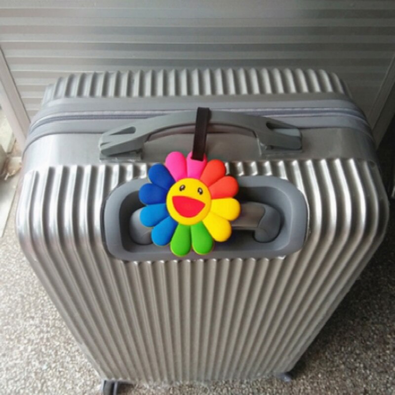 Girasoli colorati etichetta per bagagli accessori da viaggio Gel di silice PVC valigia morbida ID indirizzo indirizzo etichetta per imbarco bagagli