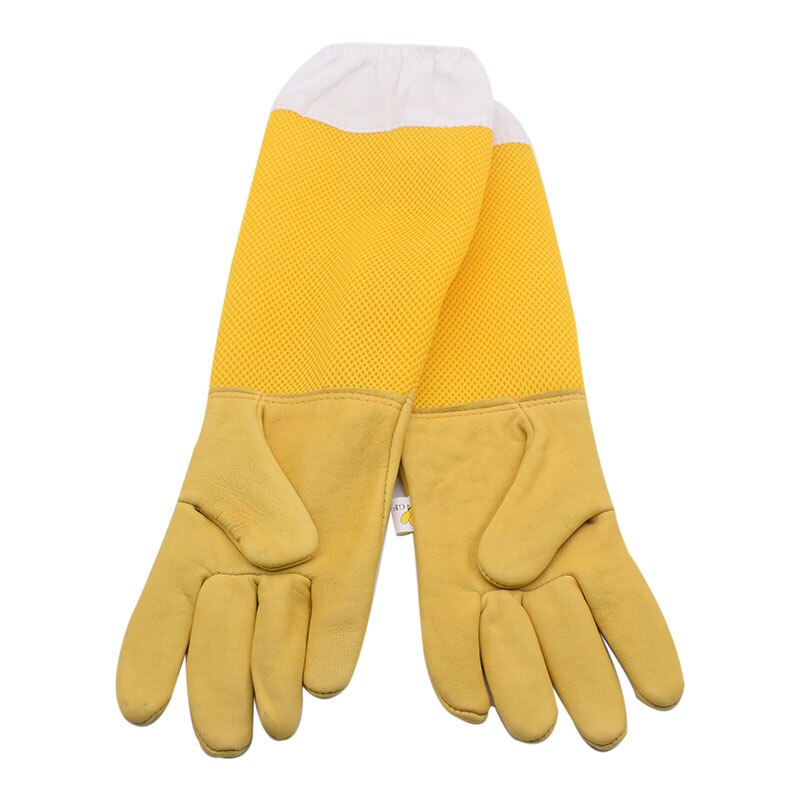 1 par apicultura guantes para apicultura guantes de protección con mangas larga ventiladas de apicultura de seguridad