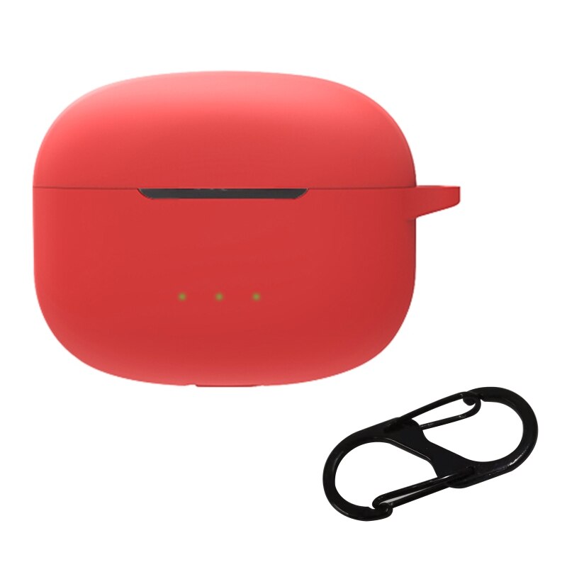 Housse antichoc Compatible avec Oraimo FreePods 3 étui de Protection des écouteurs étanche manchon antidérapant: Red