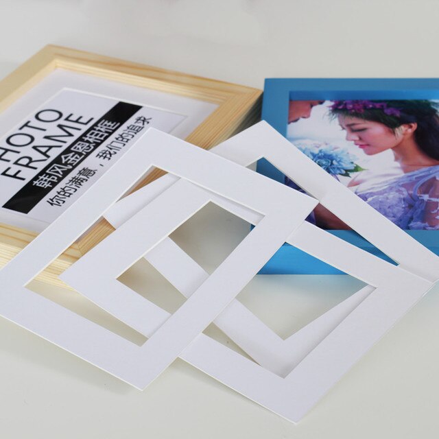 12 Pcs White Picture Mats with Core Bevel Cut Frame Mattes for 4x6/5x7/8x10/8.5x11 Inch Photo Decoration