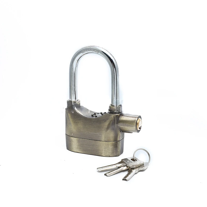 Built-in Movement Sensor Security 110db Siren Alarm Lock Universal Anti-Theft Padlock for Bicycle Motorcycle Door Gate