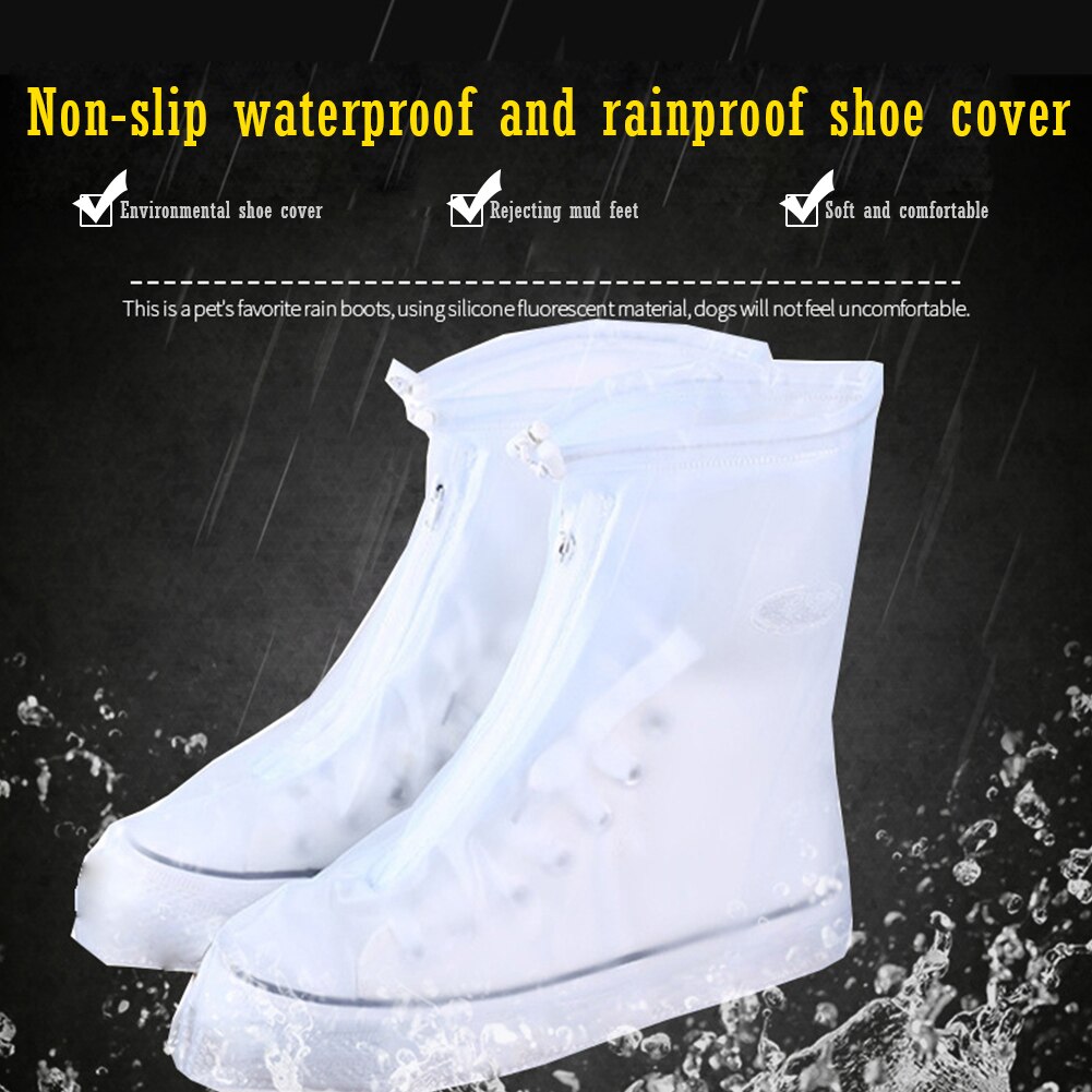 Dikkere antislip Platform Regen Laarzen Mannen vrouwen Regen Waterdichte Laarzen Cover Hakken Laarzen Herbruikbare regen gears