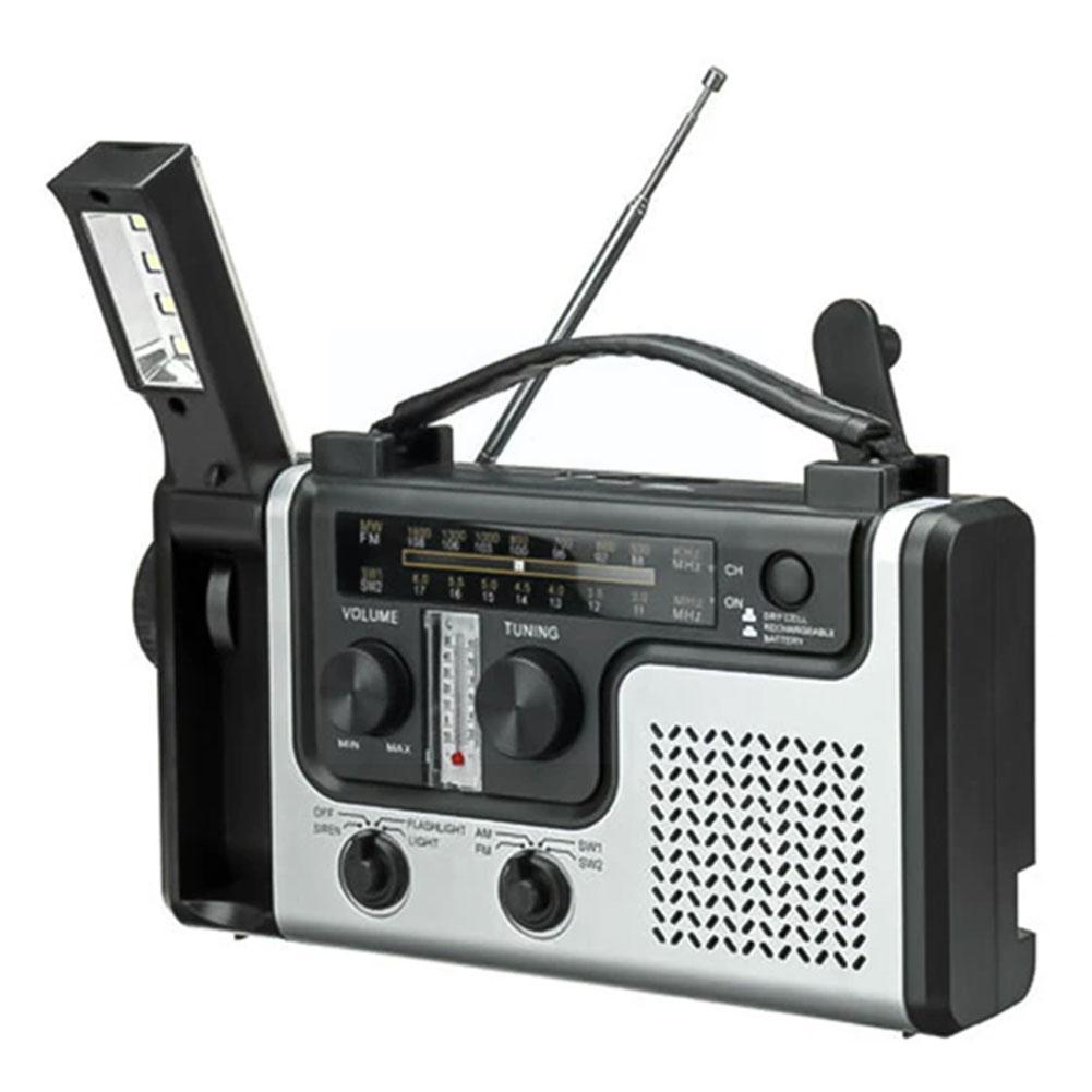 Multi-Band Am/Fm/Sw Solar Hand Oplaadbare Elektrische Radio Tafel Licht Led Lamp Emergency Zaklamp Lezen p7v5