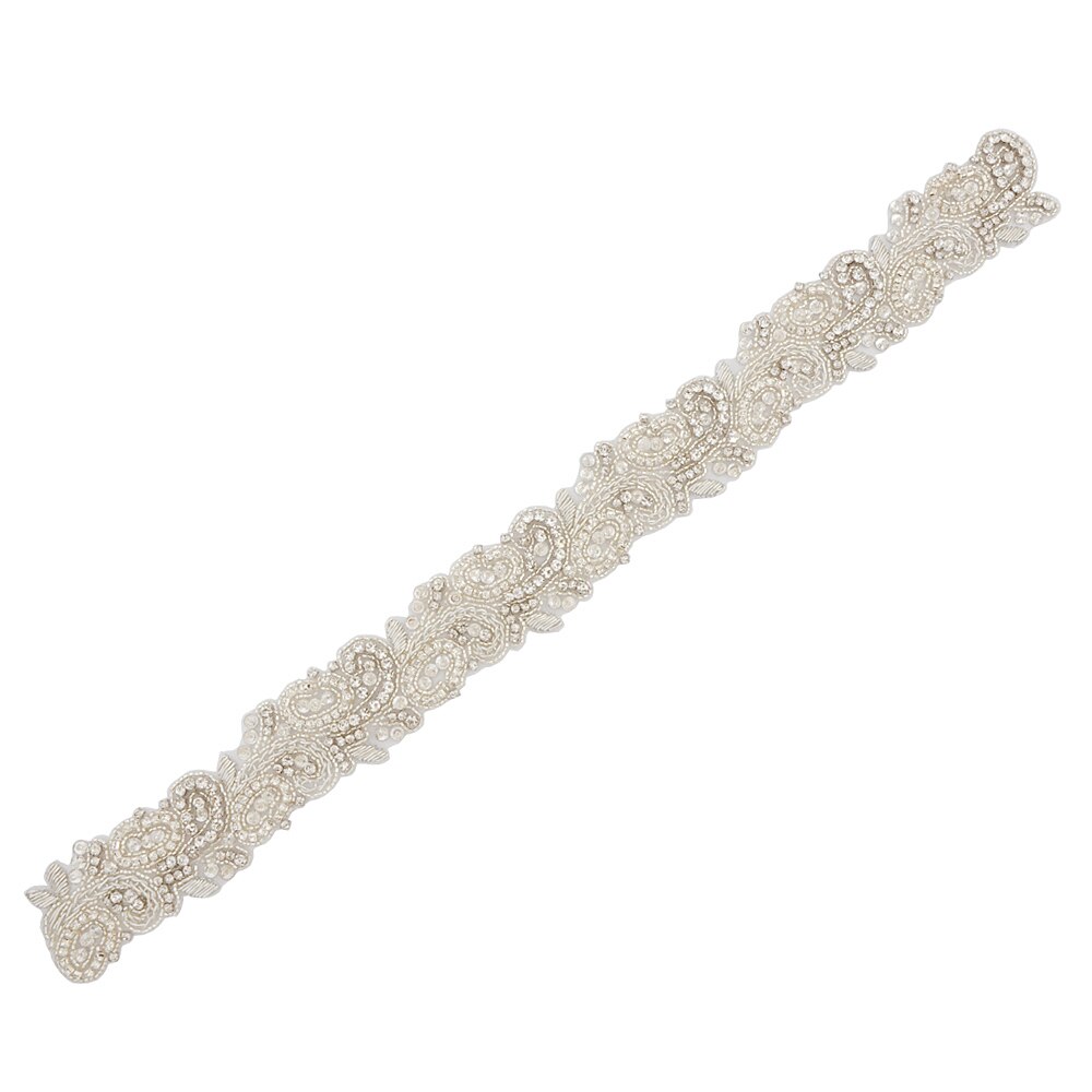 ZMS365 Braut Zubehör Hochzeit Gürtel Braut Gürtel Hochzeit Zubehör Mariage Schärpe Gürtel für Abendkleider Brautjungfer Gürtel: Applikationen