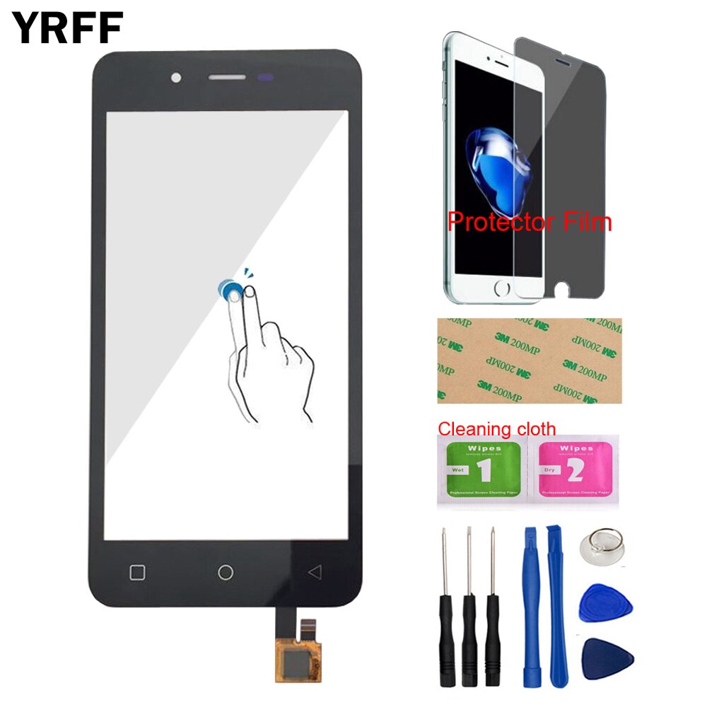 4.7'' Touch For Micromax Canvas Spark Q380 Front Touch Screen Digitizer Panel Glass Lens Sensor Tools + Protector Film Adhesive