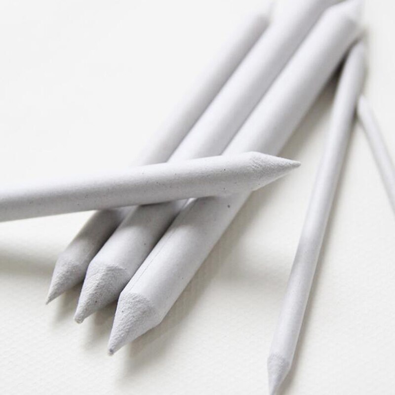 6pcs/Set Blending Smudge Tortillon Stump Sketch Art Drawing Tool Rice Paper Wiper Sketch Paper Pen Sketch Smudge Brush