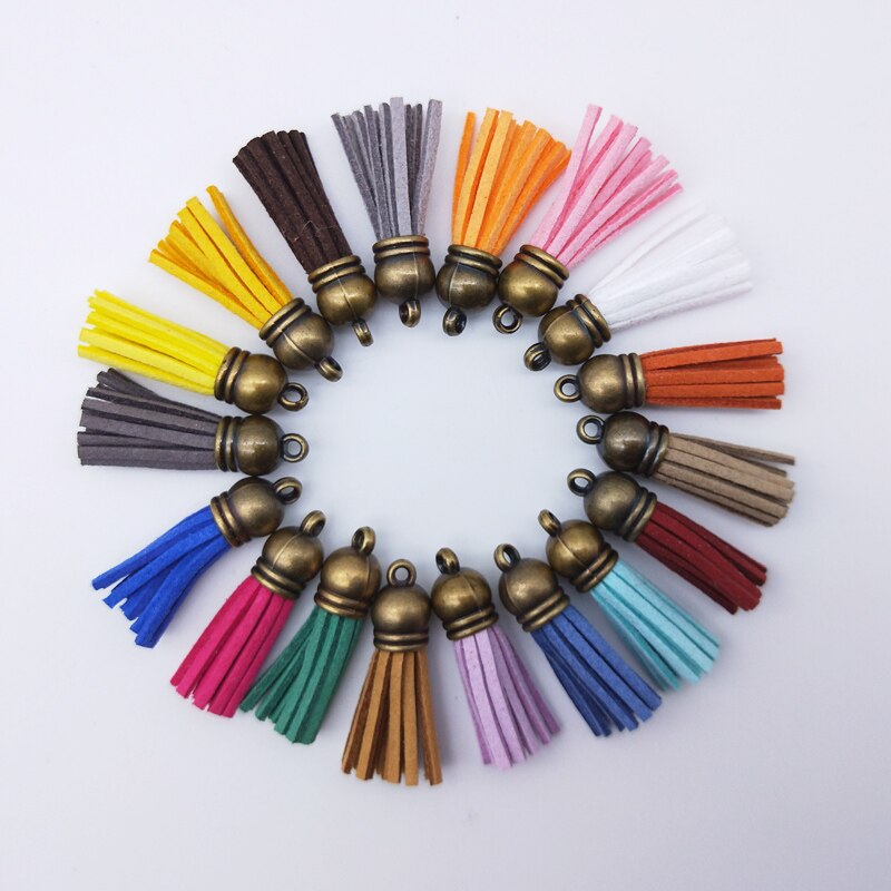 Fishwaves 38mm leren kwastjes mix kleur vintage kwastjes diy oorbellen sleutelhanger accessoires naaien franje kwastjes sieraden