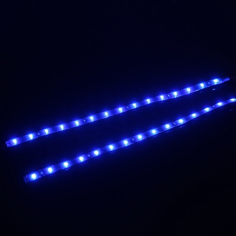 4 STUKS 30cm Blauw 3528 15 SMD LED Flexibele Licht Waterdicht Voor Thuis Outdoor Auto High Power LED strips Buis Lamp Decoratieve