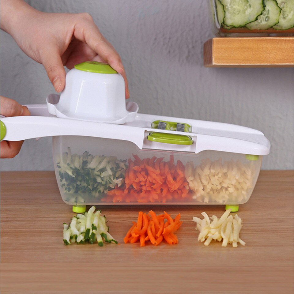 Cortador de verduras multifunción, utensilios de cocina, cortador de mandolina, rallador para accesorios para verduras, herramientas de patata y zanahoria