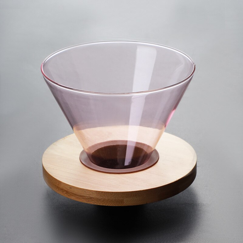 Imellow Glass Coffee Filter v60 Glass Hand Drip Filter Heat-Resistant Coffee Brewing Filter Cup Espresso Coffee Kitchen Tools