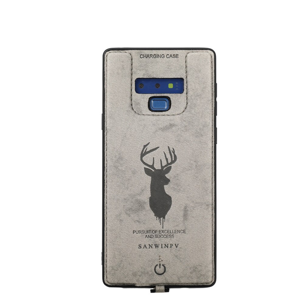 Draagbare Batterij Oplader Case Voor Samsung Galaxy S10/S10plus Note9 Leather Case Back Clip Snelle Oplader Mobiele Telefoon Case beschermen