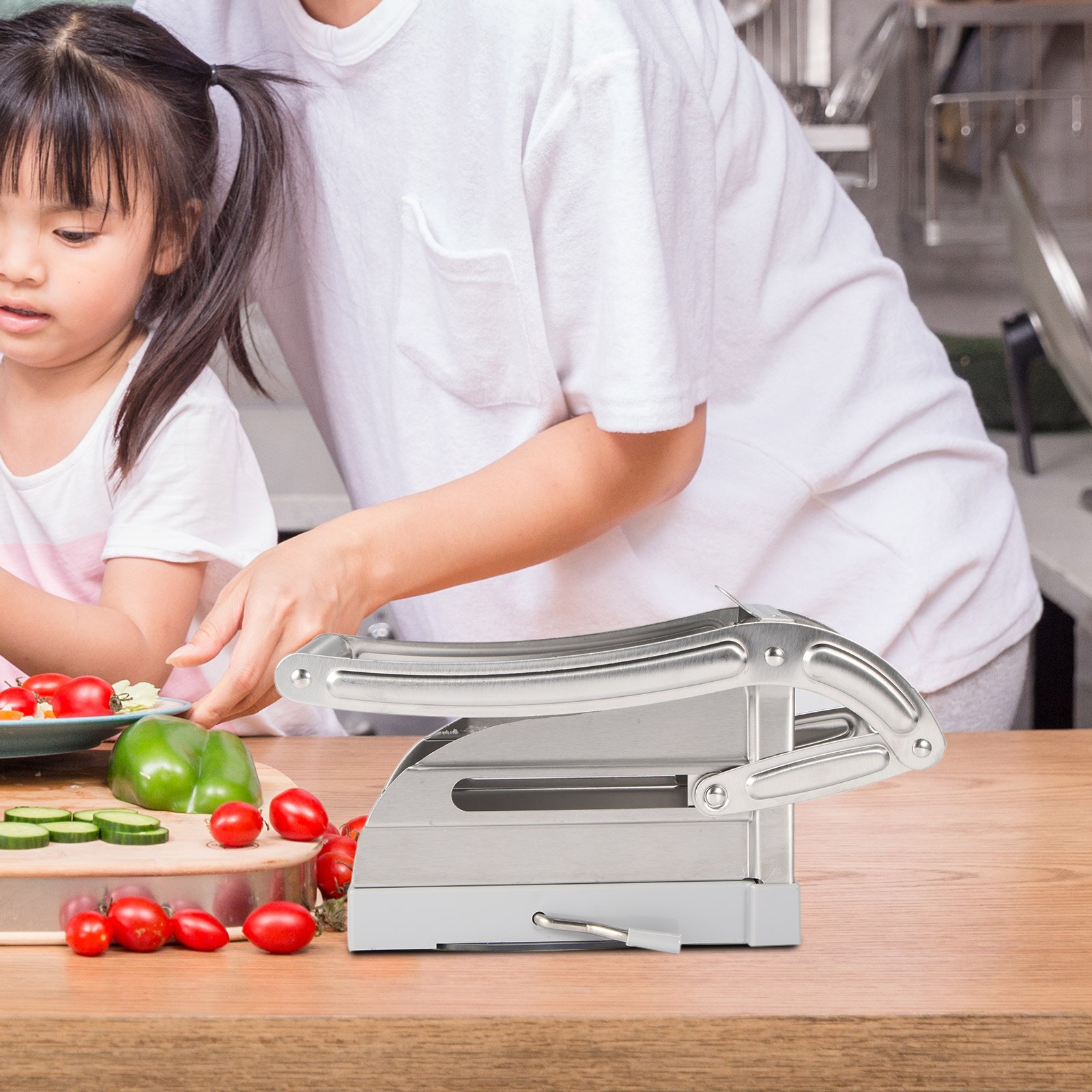 Stainless Steel Potato Cutter French Fries Cutting Machine Potato Chips Strip Slicer Chopper Shredder Fried Chips Making Tool