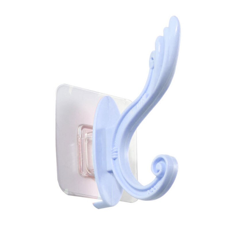 Gancho nórdico de Estilo de pluma sin costuras, gancho grande, antideslizante, doble , gancho para puerta: blue