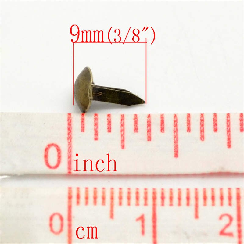 DoreenBeads Ijzer Legering Pastel Brads Scrapbooking Versiering voor DIY Craft Supply Antiek Brons 9x5mm (3/8 "x2/8"), 500 Stks