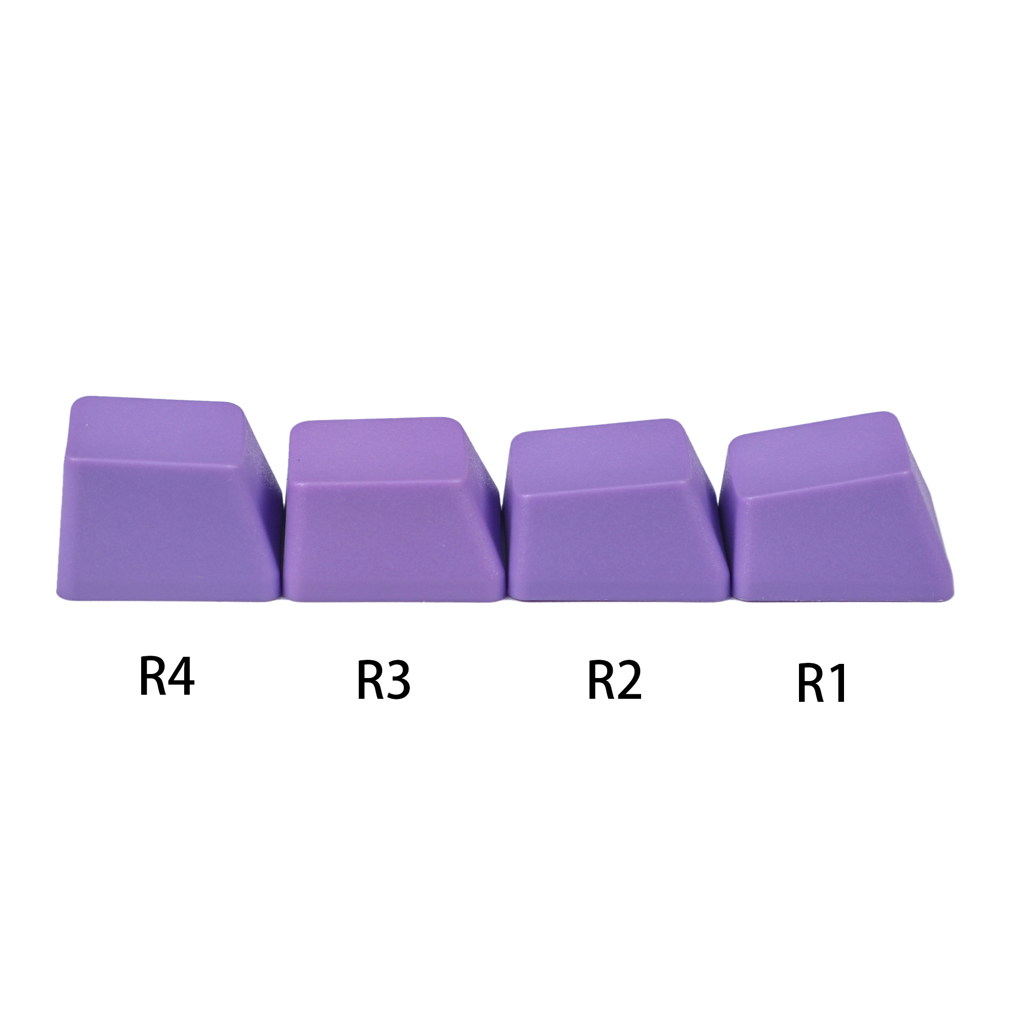 1u R1 R2 R3 R4 teclas personalizadas alfanuméricas de perfil OEM PBT grueso en blanco para teclas DIY: Morado / INTERRUPTOR NEGRO