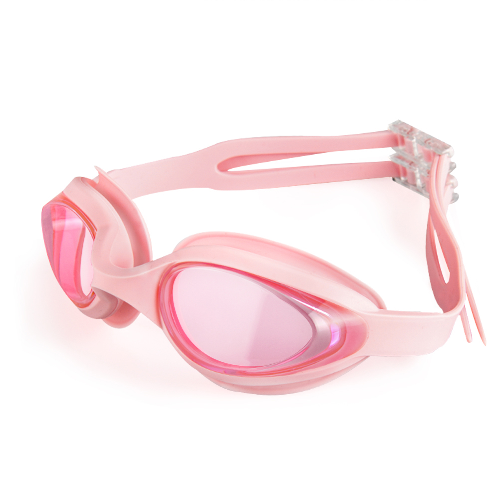 Zwembril Cap Volwassen HD Anti-condens Zwembril Set Waterdichte siliconen zwembril Anti-UV zwembril: YELLOW