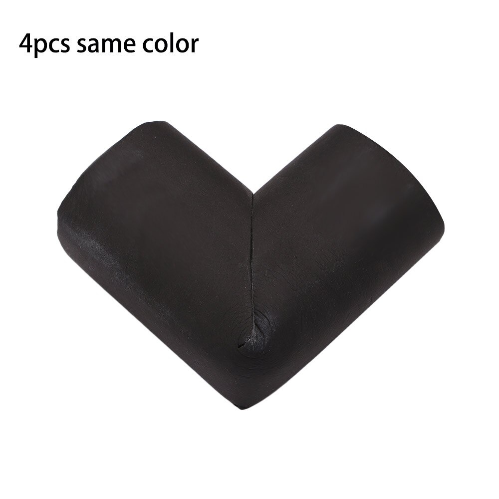 4 Uds protectores para las esquinas de las mesas Escritorio de seguridad para niños Borde de parachoques cubierta de cojín de esquina Protector suave bordes de los muebles protectores de esquina: black
