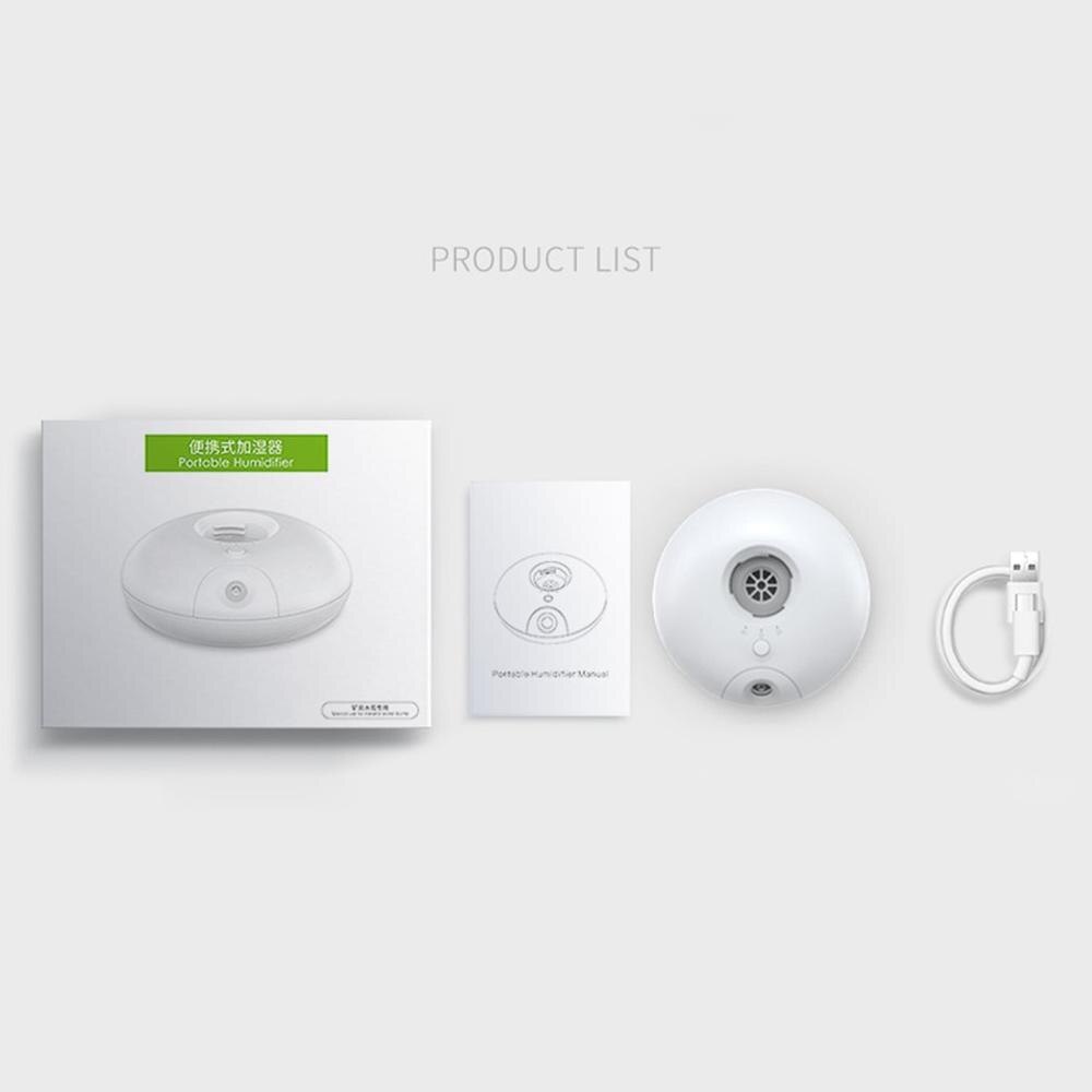 Mini draagbare luchtbevochtiger reis usb batterij aangedreven persoonlijke luchtbevochtiger kamerbevochtiger voor thuiskantoor