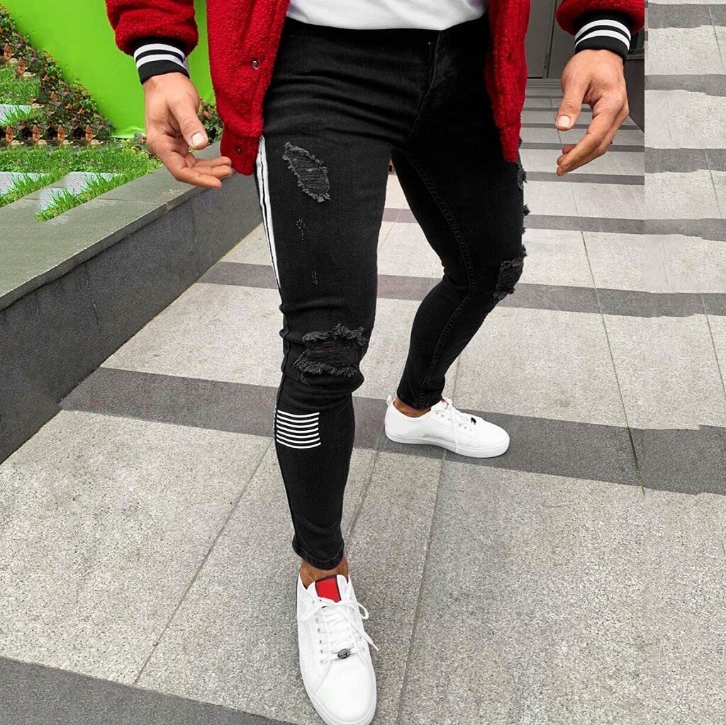 Ripped Jeans Voor Mannen Zwart Denim Heren Jean Homme Harem Hip Hop Plus Size Broek Heren Uomo Fashions Jogger Broek