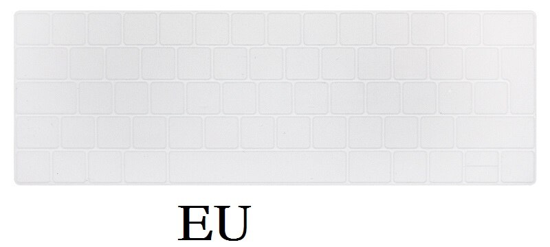 Silicon Waterproof Keyboard Film Skin EU US English Keyboard Skin for Macbook Pro 13 15 Keyboard Cover A1989 A1990: EU-Clear