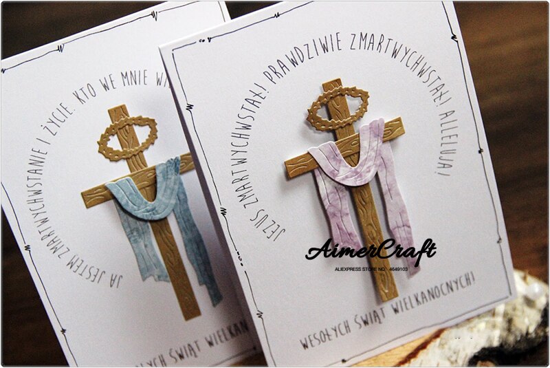 Cruz Domingo de Pascua troqueles de corte de Metal Plantilla de colección de recortes para tarjeta de papel para manualidades grabado decorativo troquelado artesanal troqueles