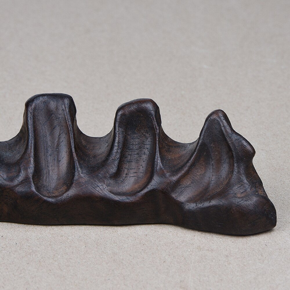 1 stks Chinese Retro Houten Kwast Pen Houder Houtsnijwerk Pen Rest Office Home S