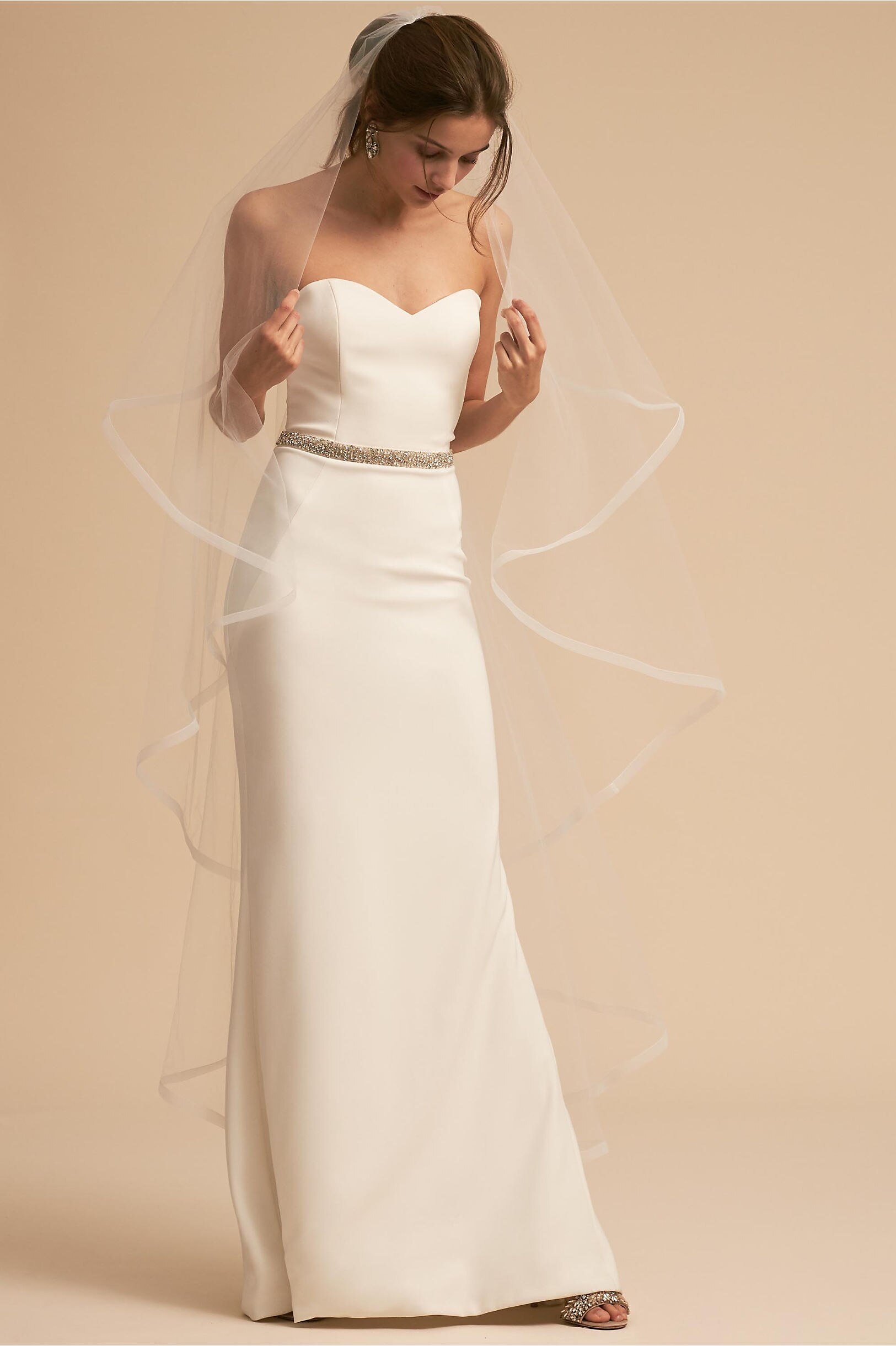 Simple Long Wedding Veil Two Layer Bridal Tulle Veils with Comb Wedding Accessories velo de novia largo