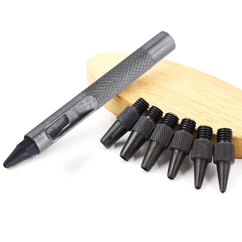 Hole Punch Combination Set Convenient Tool Belt Round Hole Punch With Punching Eye Diy Leather Tool: 2-4.8mm