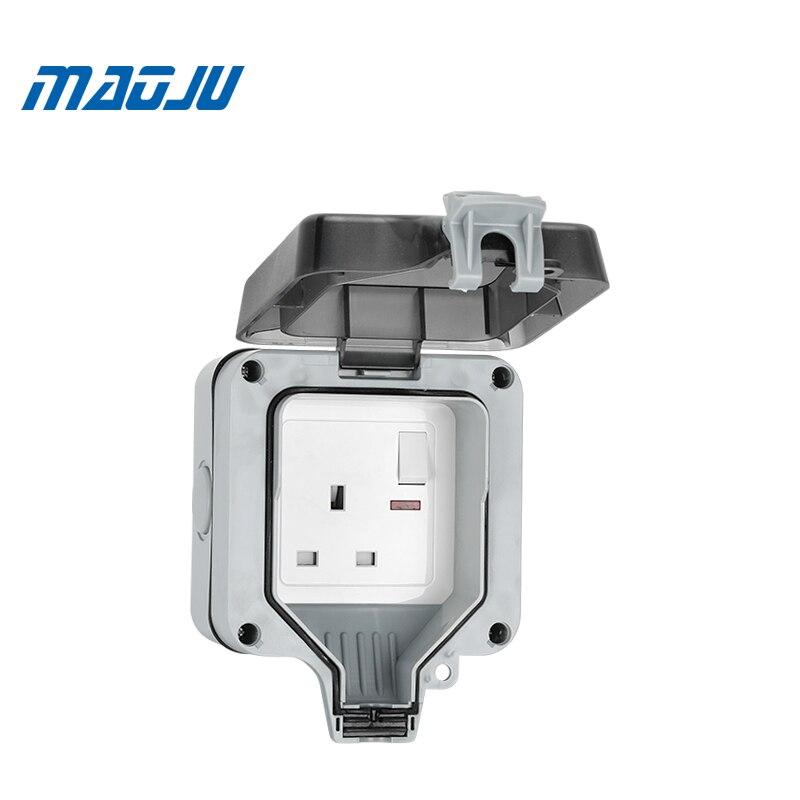 16a Single Outdoor Wall Switch Socket IP66 waterproof and dustproof power outlet EU plug Enclosure