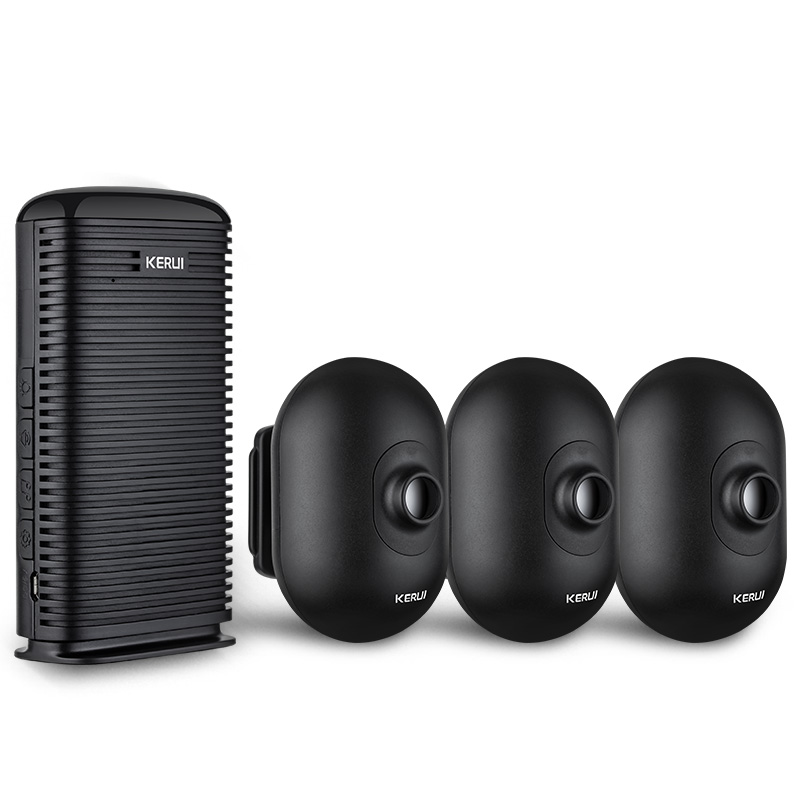 KERUI DW9 Garage Alarm Draadloze oprit Welkom Inbraakalarm Waterdichte Outdoor PIR Bewegingssensor Detector Beveiliging: Lavendel / eu-stekker