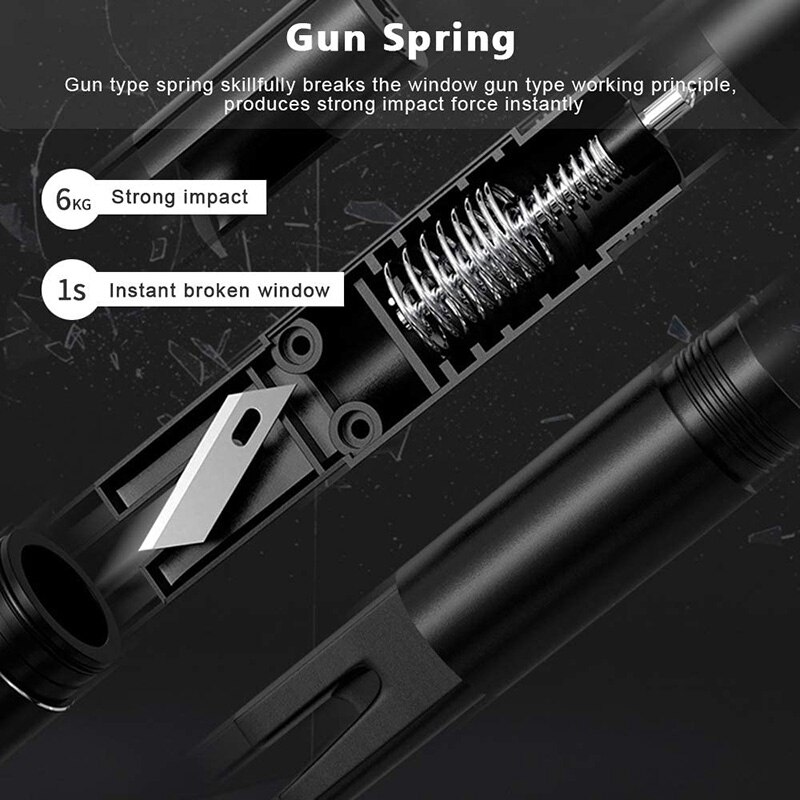 Car Window Glass Breaker, Car Window Hammer, Break Windows and Seat Belt Cutter, Light and Efficient Rescue Tool