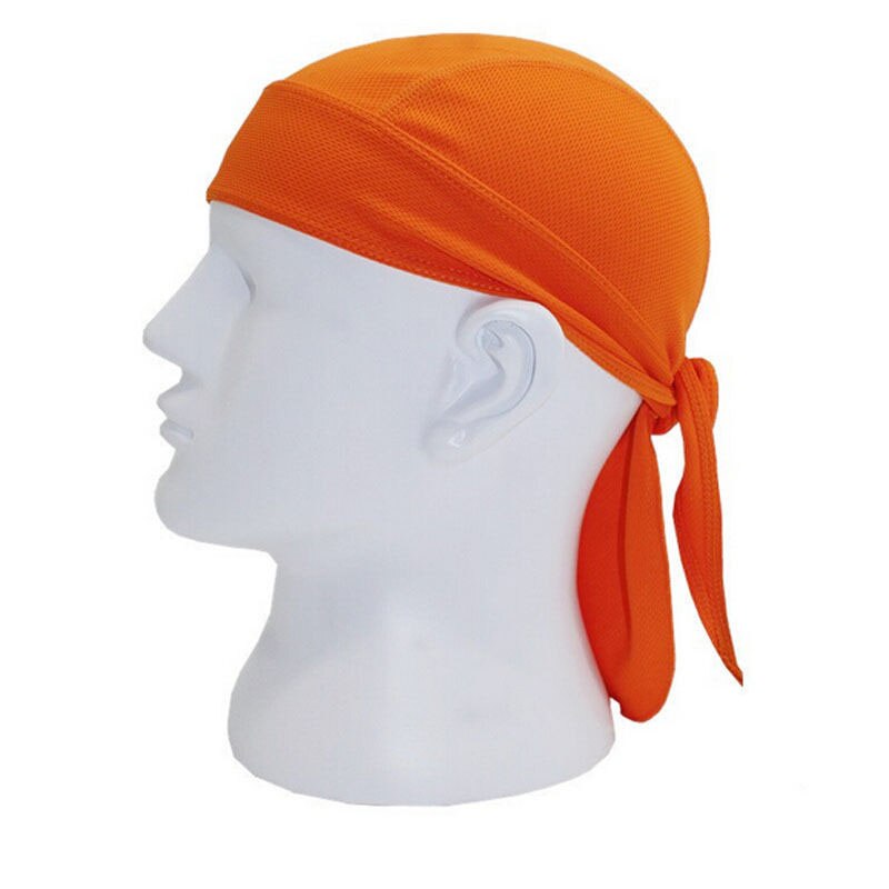 Ademend Multifunctionele Mannen Fiets Hoofdband Fietsen Bandana Piraat Hoofd Sjaal Running Riding Hoed Kap Hoofdband: Oranje