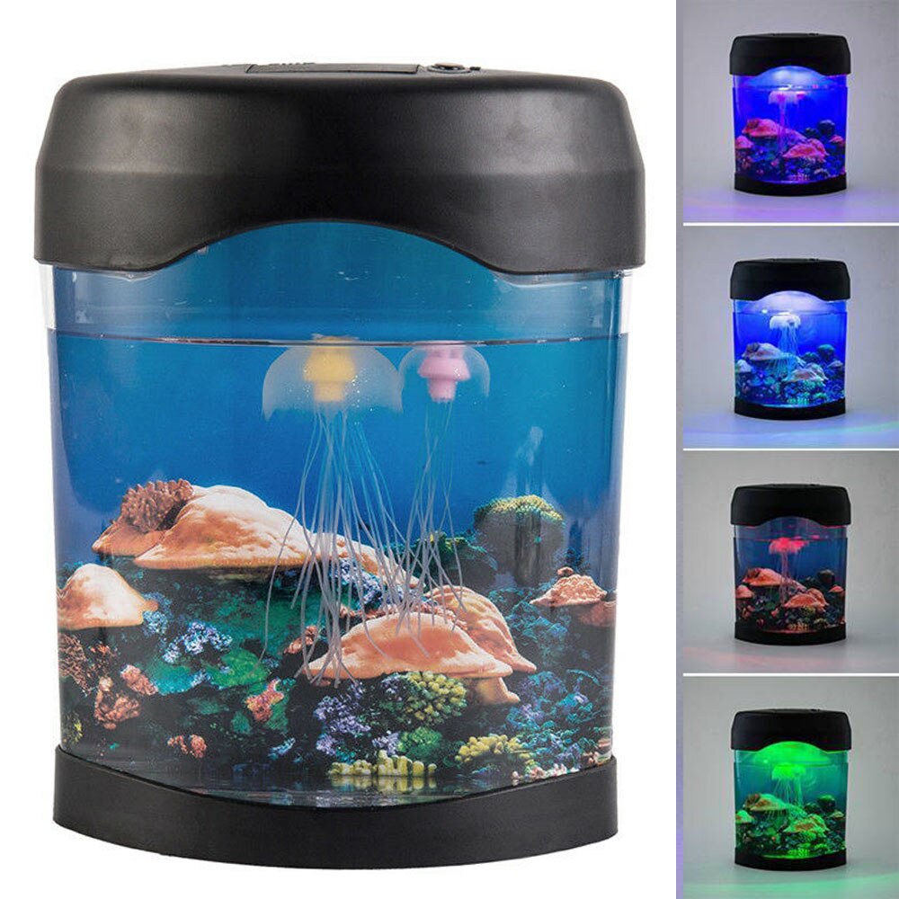 Lampe LED d&#39;ambiance pour Aquarium, méduse, couleur changeante, luminaire décoratif d&#39;intérieur, idéal pour un bureau