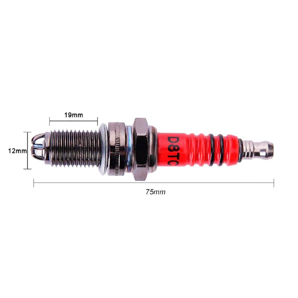 Spark plug with 3 side electrodes d8tc for 4 stroke engines of scooters, motorcycles, ATVs (125-250cc)