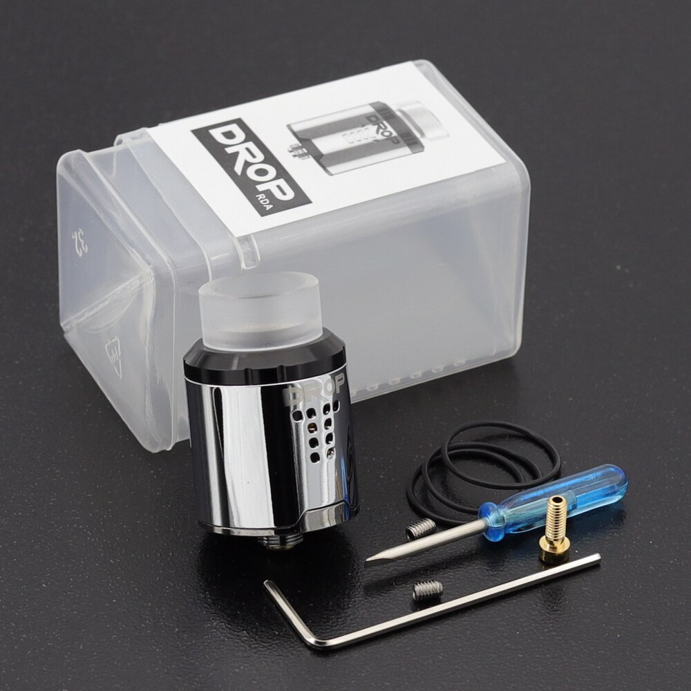 Vape RDA Tank Rebuildable Dripping Atomizer 24mm with 4 Large Post Holes For Easy Coil Replacement BF pin RDA: SS