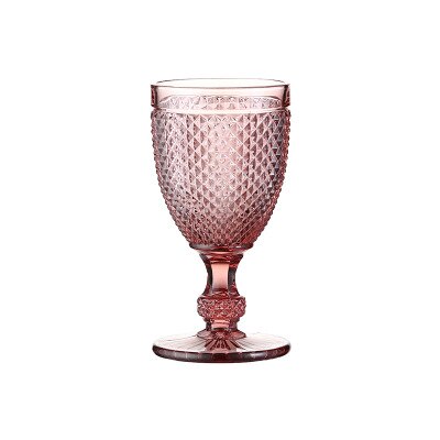 Copa de vino tinto en relieve de estilo europeo, copa de Color, decoración de boda, copa de vino, vaso de agua para el hogar: S