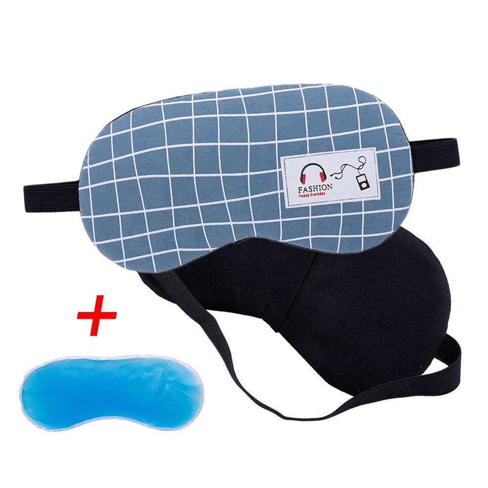 Coton Doux Oeil L'aide Masque de Sommeil avec Confortable Compresse de Glace Gel Voyage Reste Abat-Jour Couverture Bandeau Unisexe Sécurité Yeux Blinder